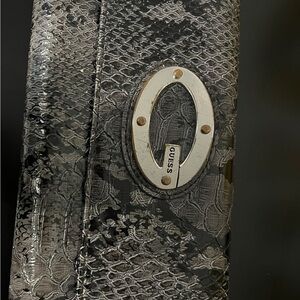 Guess Black and Gray Snakeskin Wallet